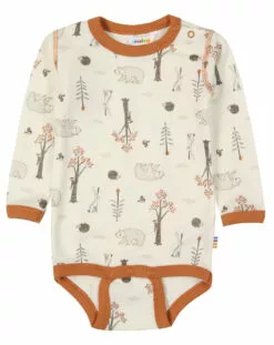 Joha Langarm-Body 616 - WOOD AOP In Copper