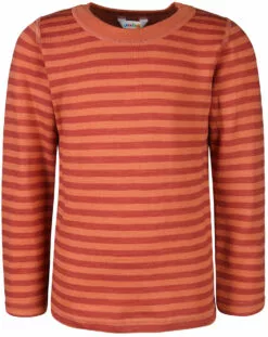 Joha Langarmshirt 4046 KIDS Aus Wolle In Red Stripe