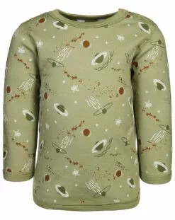 Joha Langarmshirt 617 - SATELLITE AOP In Sage