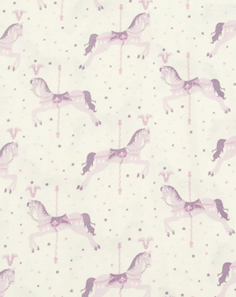 Joha Nachthemd CAROUSEL AOP In Weiß/flieder 4 Joha Nachthemd CAROUSEL AOP In Weiß/flieder – Bild 2