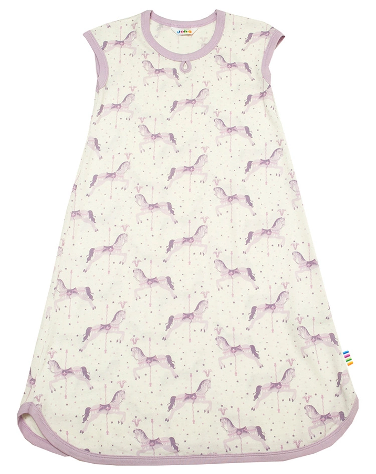 Joha Nachthemd CAROUSEL AOP In Weiß/flieder 3 Joha Nachthemd CAROUSEL AOP In Weiß/flieder
