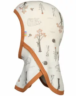 Joha Schlupfmütze 616 - WOOD AOP Mit Wolle In Copper