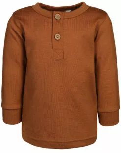 Joha Woll-Langarmshirt 619 - SINGLE WOOL In Dark Copper