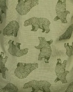 Joha Woll-Langarmshirt 620 - BEAR AOP In Sage -Joha Geschäft woll langarmshirt 620 bear aop in sage 599893054