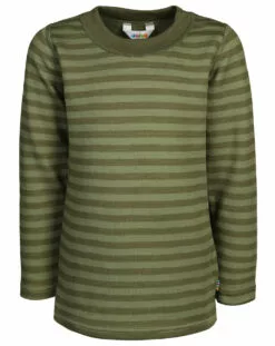 Joha Woll-Langarmshirt 624 - STRIPE KIDS In Green