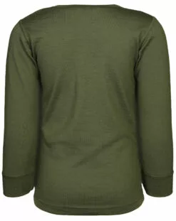 Joha Geschäft -Joha Geschäft woll langarmshirt 625 buttons in dark sage 599893741